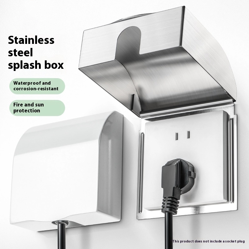 Outdoor Power Point Cover - 86 Socket Splashproof Box 304 Stainless