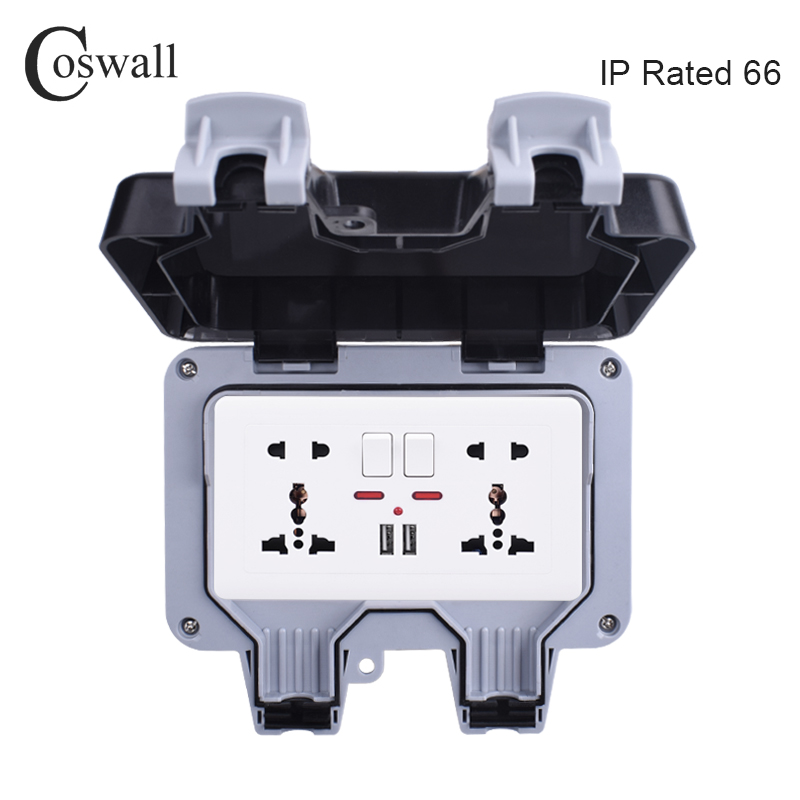 Outdoor Power Outlet Weatherproof - Coswall IP66 Weatherproof Waterproof Outdoor BOX
