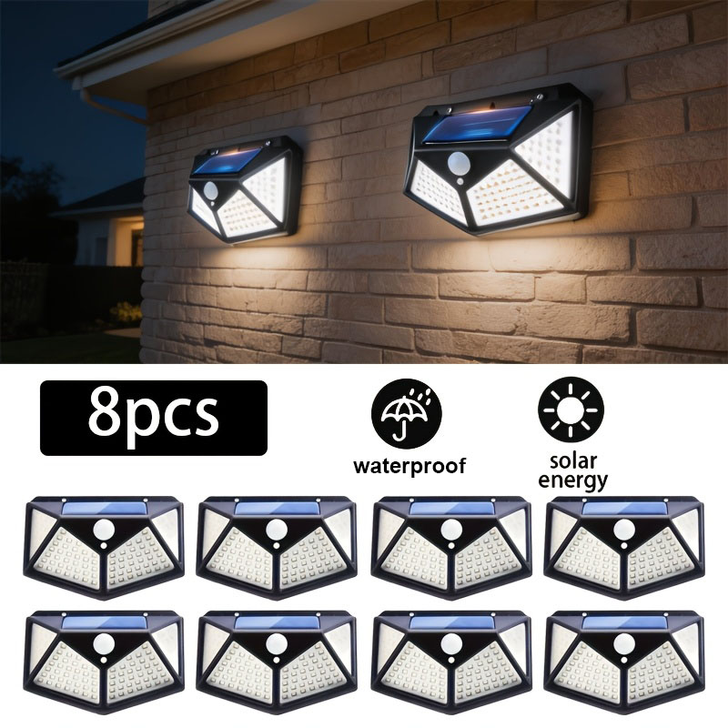 Outdoor Power Outlet Weatherproof - 1~8Pcs 100LED Solar Lights with 270°