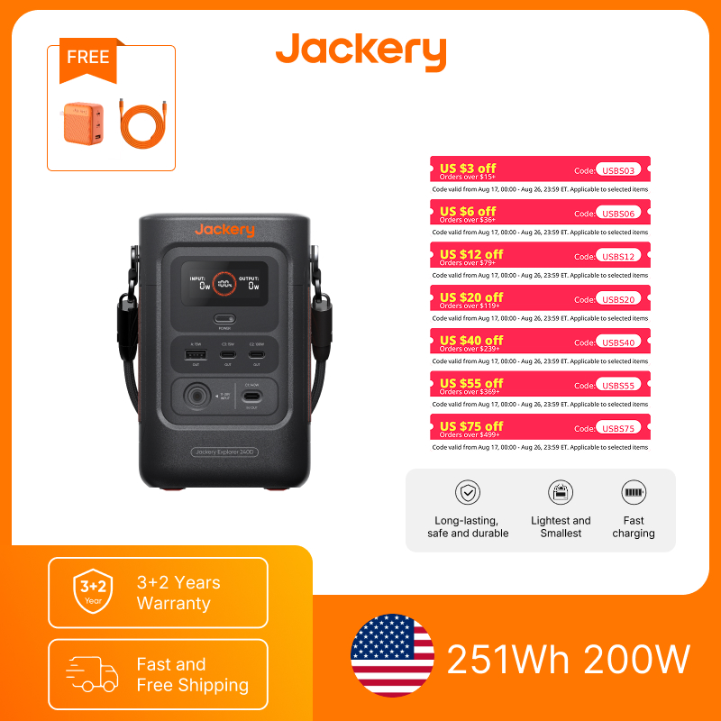 Power Outdoor Jackery - Jackery Power Bank E240DC Version and