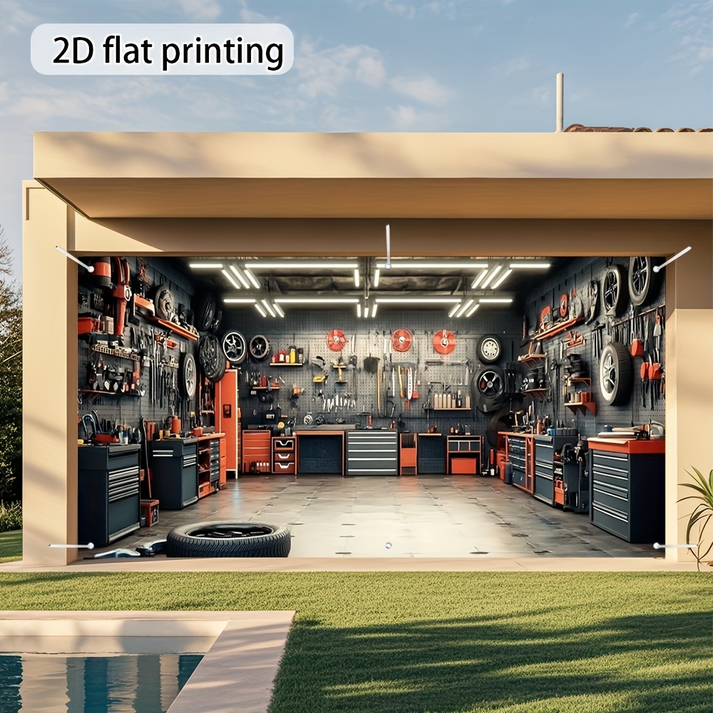 Outdoor Power House - One 2D flat-printed workshop tool banner