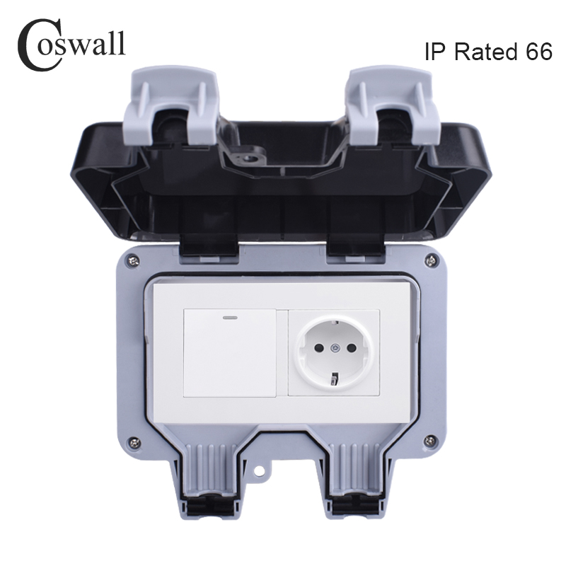Coswall IP66 Weatherproof Wate - огляд і ціна Outdoor Power Outlet Weatherproof