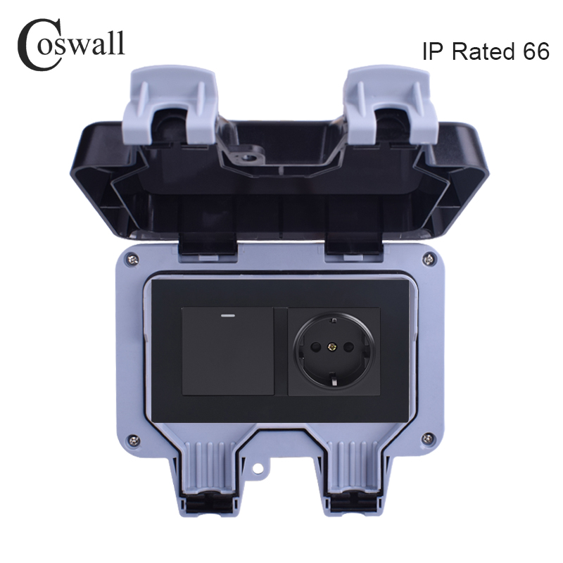 Coswall IP66 Weatherproof Wate - огляд і ціна Outdoor Power Outlet Weatherproof