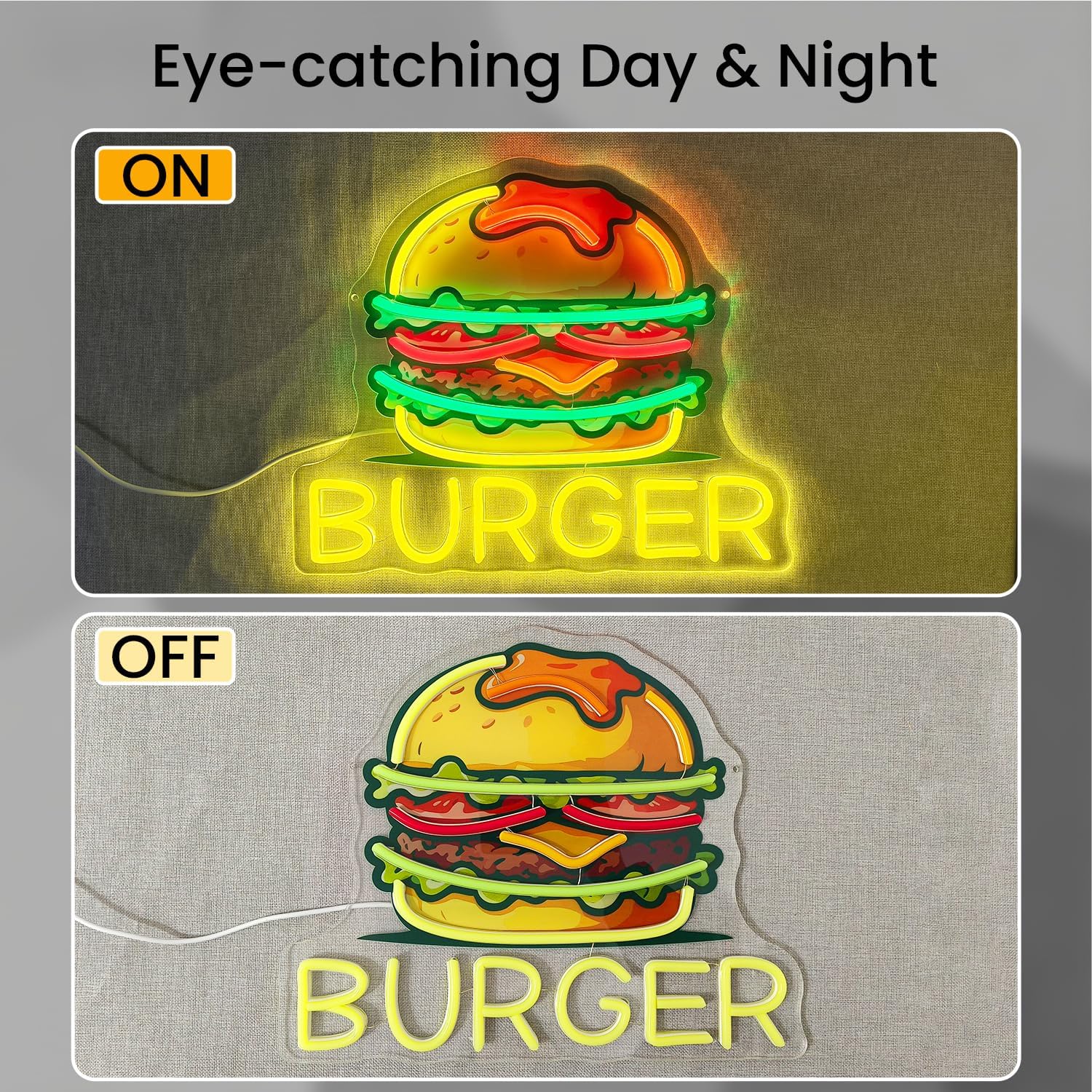 Burger Neon Sign, LED Hamburge - огляд і ціна Outdoor Kitchen Power