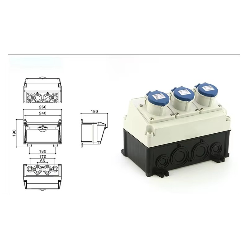 32A IP65 waterproof outdoor pl - огляд і ціна Outdoor Power Distribution Board