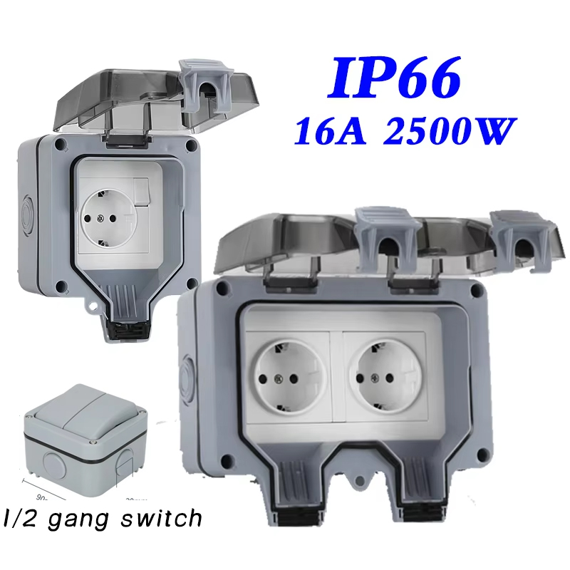 EU KR Outdoor Wall Waterproof  - огляд і ціна Outdoor Power Outlet Weatherproof