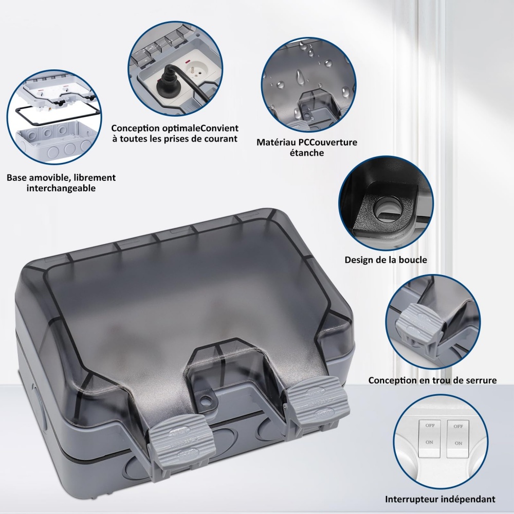EIOMR France IP66 Weatherproof - огляд і ціна Outdoor Power Outlet Weatherproof