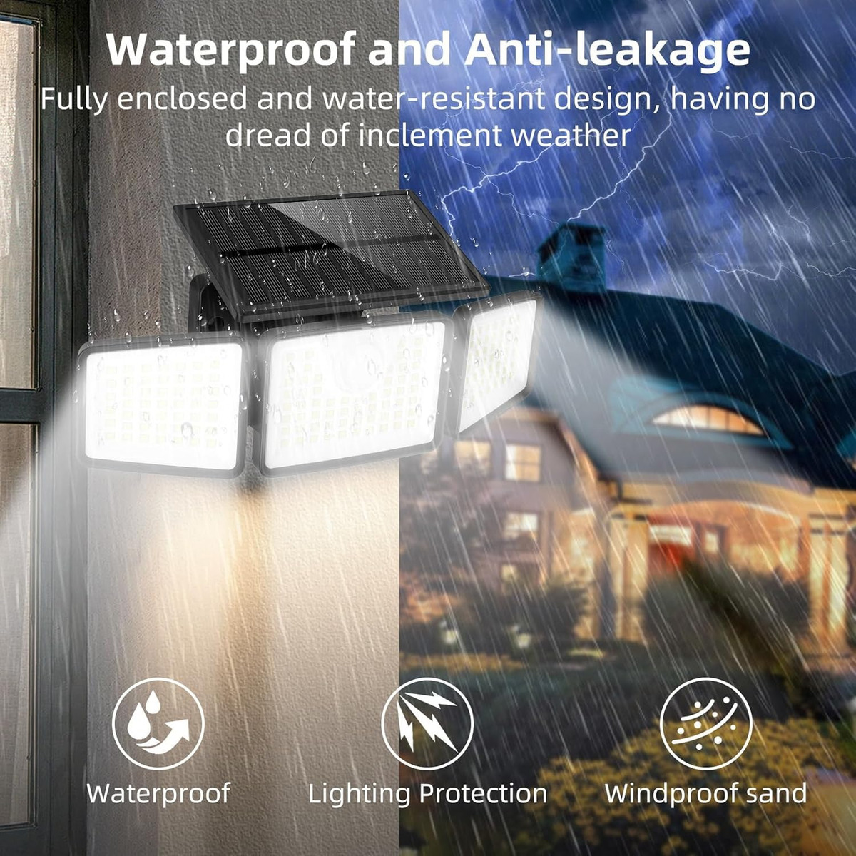 Solar LED Wall Light |Three-he - огляд і ціна Outdoor Power Outlet Weatherproof